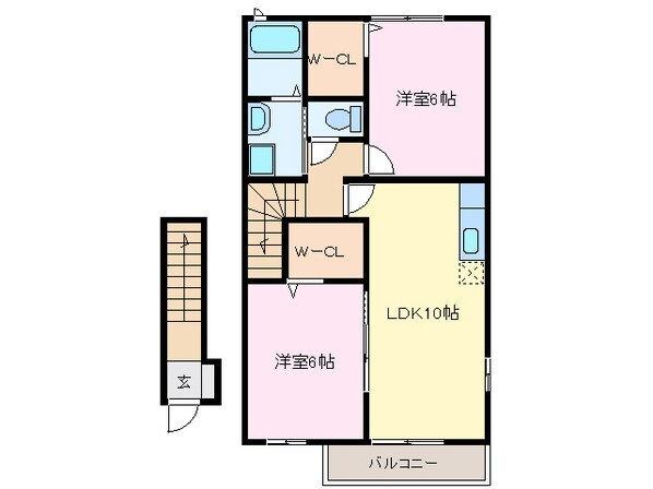 ミルトフリーデⅢの物件間取画像